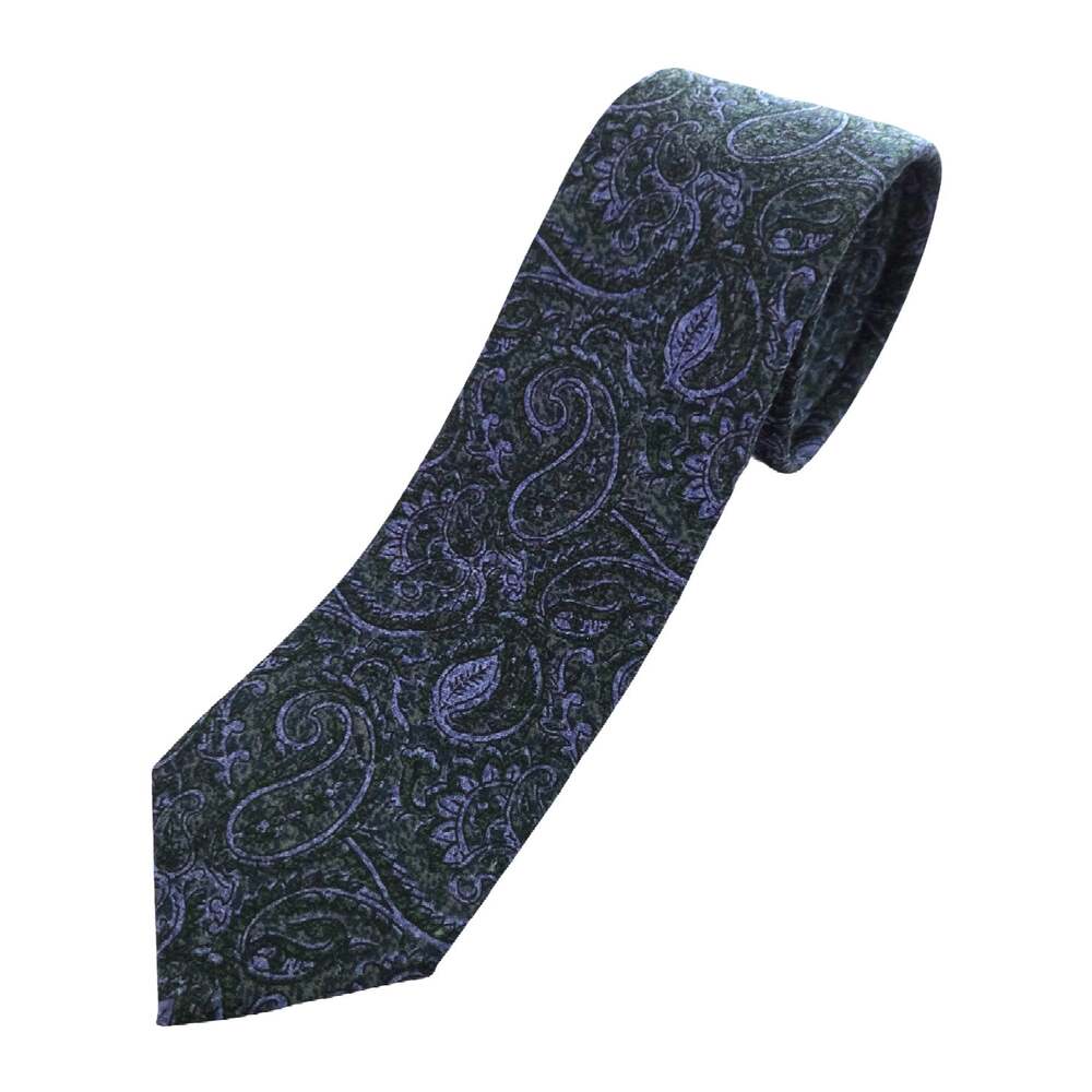 NWT Brooks Brothers | 100% Italian Wool Paisley Print Green Blue Tie Made in USA